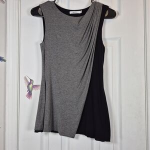 Bailey 44 Asymmetrical Drape Color Block Top Modern Chic S Minimalist Chic